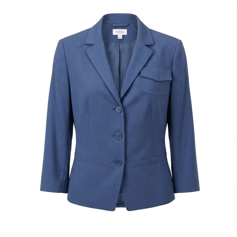Akris Punto Womens 100% Wool Blazer Suit Jacket 12 Minimalist Career Luxury
